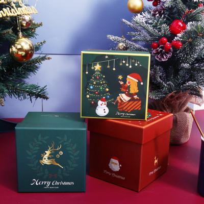 China Recyclable Custom Large Gift Box High Quality Christmas Gift Box With Clothing Sock for sale