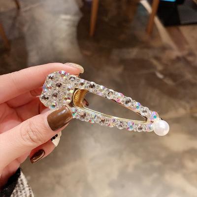 China Popular Sale Cheap Fancy Price Headdress Hair Ornaments Crystal Hair Pin Bangs Hair Clip For Women for sale