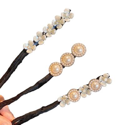 China New Popular Cheap Fancy Hair Ring Accessories Beads Flower Hair Bands For Women for sale