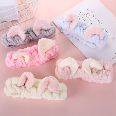 China Fashionable Wholesale Women Cat Ears Power Wash Shower Girl Spa Scarf On Her Head for sale