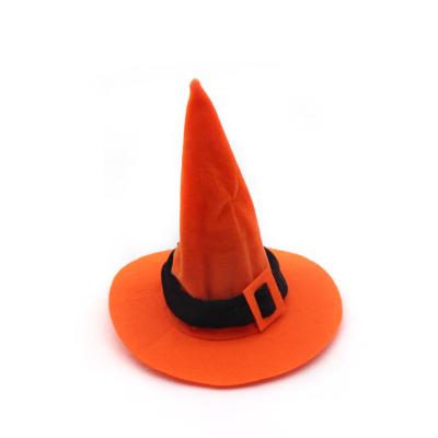 China Character Halloween Party Cos Witch Pumpkin Props Witch Pumpkin Hat Cobweb Pattern Wizard Hat Elf Magic Hat for sale