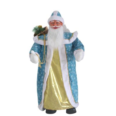 China Hot Chirstmas Decor Factory Sales Decoration Holding Various Styles Of Santa Claus Ornaments Decorative Statue for sale