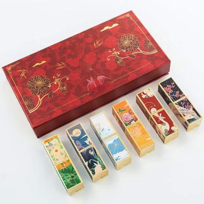 China Recycled Materials Empty To Customize Paper Box Lipstick Style Color Cosmetics Packaging Box Set Hard Paper Packaging Box for sale