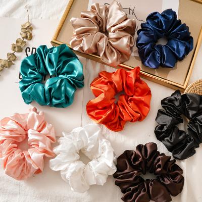 China Korean European and American Elegant Hair Scrunchies Satin Slip Style Oversized Jumbo Scrunchies Shape Hair Accessories for sale