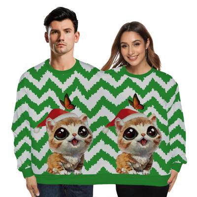 China Funny Christmas Sale Couples O Breathable Warm Sweatshirts Double Neck Hoodies For Xmas Party Costume for sale