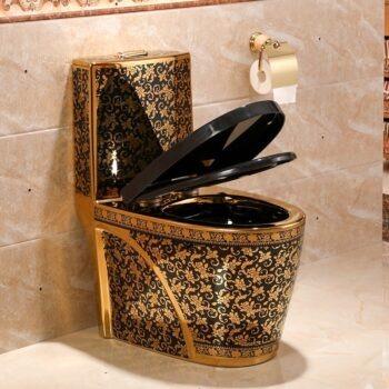 China Double-Flow Gold High Quality Luxury Modern Toilet for sale