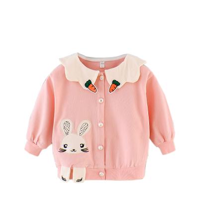 China Factory Wholesale Breathable 2021 Spring Decoration New Babies And Autumn Season Fashion Rabbit Single Breasted Babies' Sweaters for sale