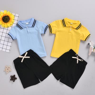 China Wholesale New Design Casual Boy Sets 2Pcs Spring Summer Boy Dressing Sets for sale