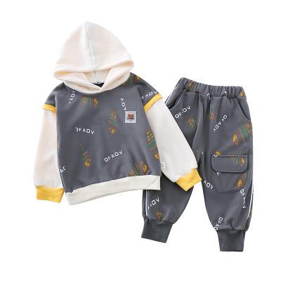 China Fashion Casual New Style Boys Casual Clothing Sets Hooded Kids Children Clothing Set for sale