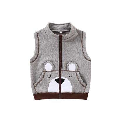 China Invest Patterns Cotton Children Sleeveless Knitting Cartoon Autumn Sweater Vest for sale