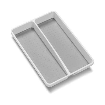 China Children's Houses Kitchen Storage Drawer Divider Tray with Non-Slip Lining and 2-Divided Utensil Trays Rubber Feet for sale