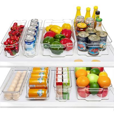 China Fresh Keep Homes Kitchen Fridge Pantry Organizers For Fruits 8PCS Stackable Fridge Bins BPA Free Organizer for sale