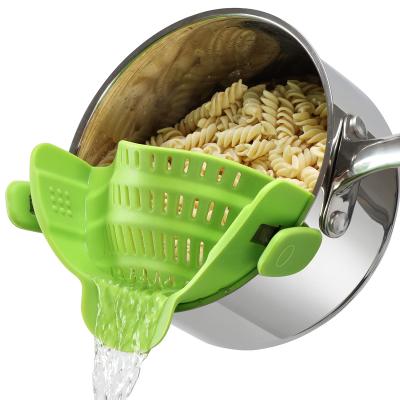 China Maisons Viable New Arrival Heat Resistant Basket Food Strainers For Pasta Collapsible Silicone Colander for sale