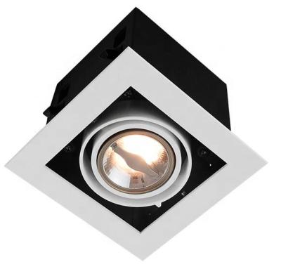 China EUROPEAN AR70 LED Downlight 5w gu10 24 square recessed decorative 3000k degree dimmable led spot light fixture for sale