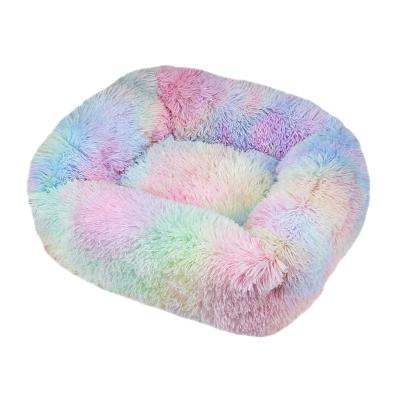 China Breathable Cat Bed Dog House Pet Cushion Teddy Cat Nest Square Dog Kennel Products Winter Plush Pet Nest for sale