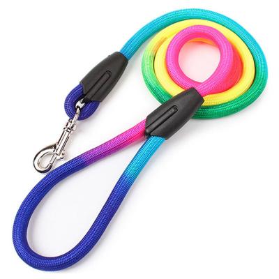 China Padded Pet Supplies Collar Dog Rope Traction Rope Teddy Small and Medium Dog and Cat Dog Walking Artifact Colorful Nylon Rope 1.2m for sale