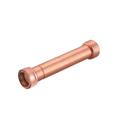 China Straight Copper Push Fitting Brass Pipe Long Fitting Connectors Push Fitting Push Fitting Fitting for sale