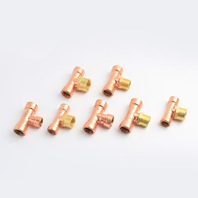 China Push Fit Tee Brass Copper Water Pipe Fittings Push Fit for sale