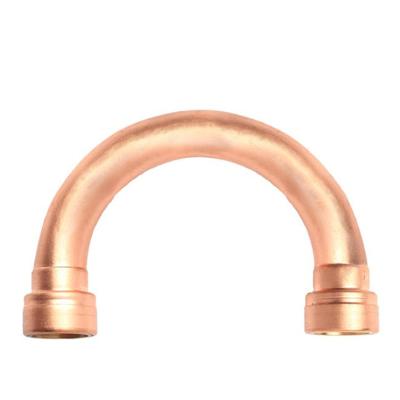 China Pipe Lines Plug In Conduit Elbow Copper Connector, Tube U Style Joints, New Type Push-Fit Elbow Quick Connector DN16 DN20 DN25 for sale