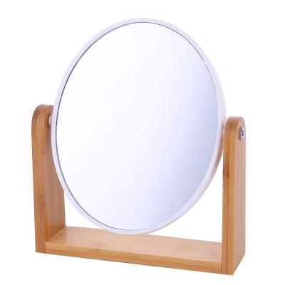 China Oval Shape Morden Magnifying Double Sided Free Standing Cosmetic Mirror with 360 Degree Swivel Regular and 3X Magnification 1X Portable for sale