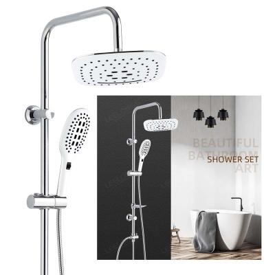 China With Sliding Bar Most Fashionable Bath Shower Mixer Fixed Overhead Shower Rack And Bathroom Soap Dish With Shower Head for sale