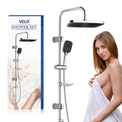 China With Sliding Bar Customized New Brand Cheap Tub Faucet Wall Mounted Bath Rainfall Shower Set for sale