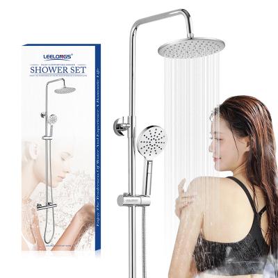 China High Quality Waterfall Rainless Diverter Thermostatic Shower Set Bathroom Shower Faucet Set for sale