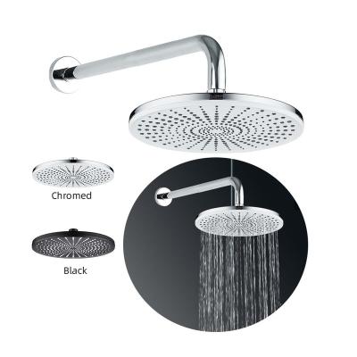 China Without Waterfall New Design Chrome ABS Plastic Round Slide Bar Luxury Round Shower Head Spa For Bathroom for sale