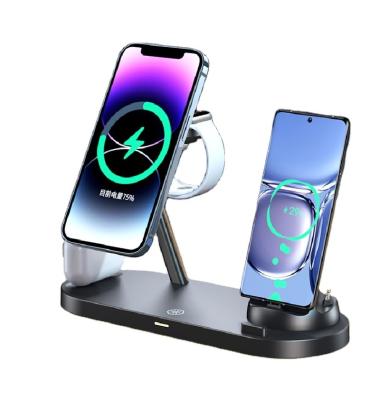 China 2023 Trends 8 in1 High Speed ​​Charging Dock Wireless Chargers , Multi Function Support 15W Qi Fast Wireless Charger Station for sale