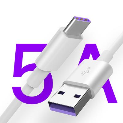 China Soft And Durable 5A USB C Fast Charging Data Cable For Huawei Supercharge Type C Cable for sale