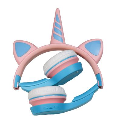 China TWS XY-212 Children Headphones Cartoon Cat Ears Luminous Unicorn (True Wireless Stereo) Learning Game To Protect Wireless Ears With Microphone for sale