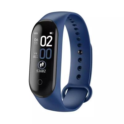 China Auto Date M4 Color Band Fitness Silicone Smart Watch Wristband Heart Rate Blood Pressure Watch Health Smart Wristbands Sports Pedometer for sale