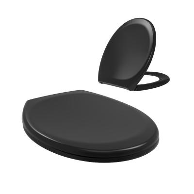 China Sunten SU002 Modern Design UF Seat Cover Duroplast Toilet Seat in Matte Black White Closed Front Urea Material for Hotels for sale