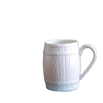 China Viable factory direct US warehouse Customization logo WHITE bone china ceramic mug sublimation WATER mugs tea cup TABLEWARE for sale