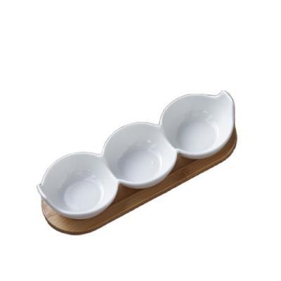 China Sustainable Ceramic Serving Tray Snack Dish Snack Dish Ceramic Serving Fruit Bowl Fruit Bowl For Party ktv for sale