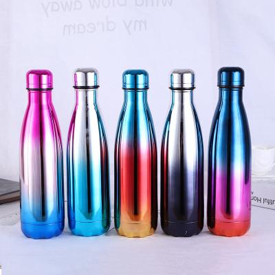 China Viable Creative Fashion Coke Bottle Double Wall Sports Drink Stainless Steel Vacuum Flask Water Bottle Electroplating for sale