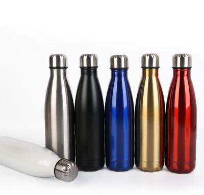 China Sustainable Wholesale Custom Metal Vacuum Thermos Flask Double Wall Sport Insulated Coke Shaped Cola Flask Bottle For Water for sale