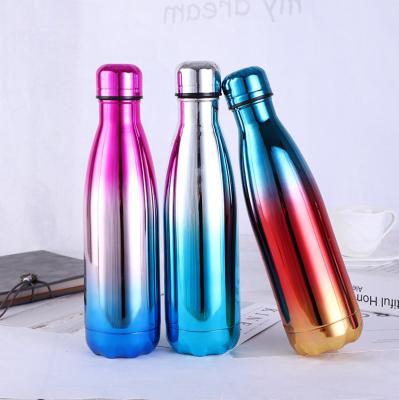 China Viable Creative Fashion Coke Bottle Double Wall Sports Drink Stainless Steel Vacuum Flask Water Bottle Electroplating for sale