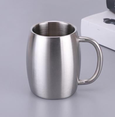 China New Cheapest Viable Price Stainless Steel 15oz Coffee Mug Double Wall Insulated Wine Mug With Handle Tumbler for sale