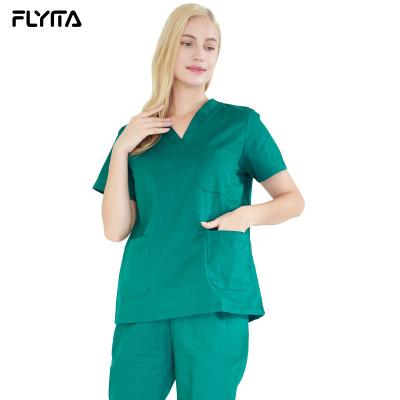 China Wholesale Medical Doctor Scrubs Suit Elastic Hospital Nursing Pockets Custom Made Hospital Medical Uniforms Scrubs Women Hospital Uniform for sale