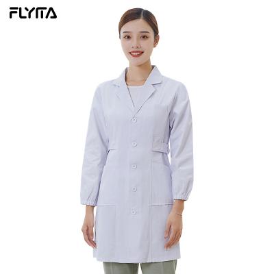 China Hospital 100% Cotton Nursing Breathable White Cotton Long Sleeve Fabric For Hospital Nursing Uniforms Scrubs Hospital Uniforms for sale