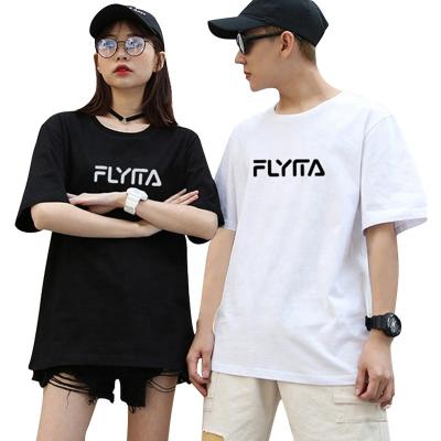 China Anti-wrinkle Flyita 2021 New Fashion Brand T-shirt 100 Cotton Short Sleeve Organic Hip Hop Boys And Girls T Shirt With Print Logo for sale