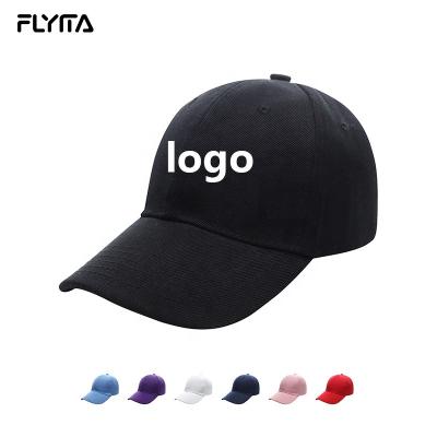 China Wholesale 6 Panels Black Hats Summer Fashion Men Outdoor Sports Hat Cotton 3D Embroidery COMMON Custom Hats Baseball Caps Custom Logo for sale