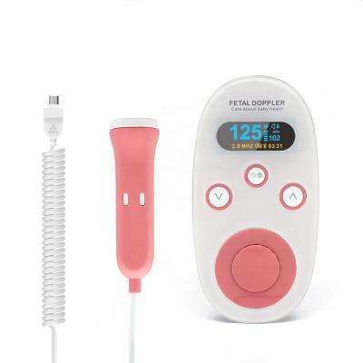 China Hot sale ultrasound at home baby heartbeat doppler fetal with wave form doppler flow meter baby heartbeat medical ultrasound for sale