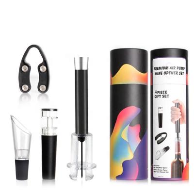 China Hotel and Resort Tending Products 2021 New Arrivals Wine Accessories Gift Box Compressor Wine Opener Gift Set for sale