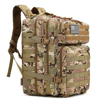 China Custom Tactical Outdoor Sport Waterproof Hiking Camping Bags Tactical Rucksacks Soft Camouflage Rucksack for sale