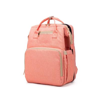 China Custom Multi Functional Waterproof Large Capacity Double Shoulder Mother Backpack Diaper Bag Folding Hutch Bag for sale