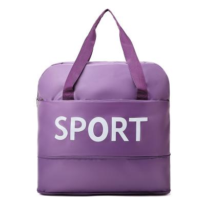 China Custom Design Fitness Folding Overnight Bag Fashion Weekend Gym Sport Travel Waterproof Bag With Shoe Compartment for sale