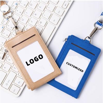 China Fashion Customize Waterproof PU ID Card Badge Holder Case for sale