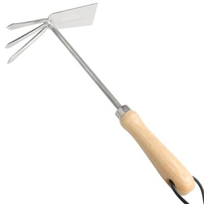 China OEM/ODM Digging Hoe Agriculture Customized Factory Care Stainless Steel Cultivation Fork Designed Gardening Hoe for sale